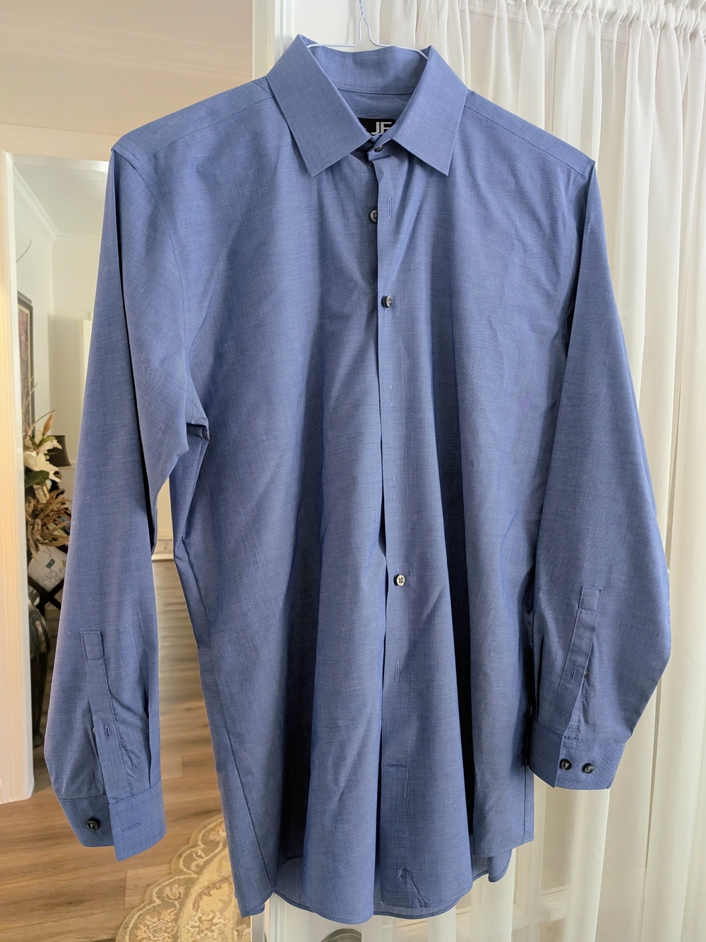 Men's Blue Slim Fit Dress Shirt - JF J.Ferrar 15 1/5